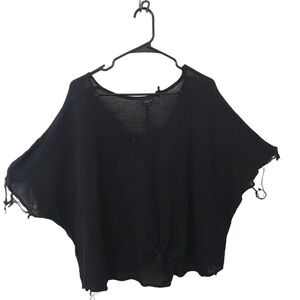 3/$15 Urban Outfitters x Out from under black sheer thermal short sleeve top